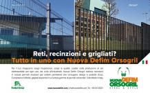 Reti, recinzioni e grigliati: le soluzioni di Nuova Defim Orsogril